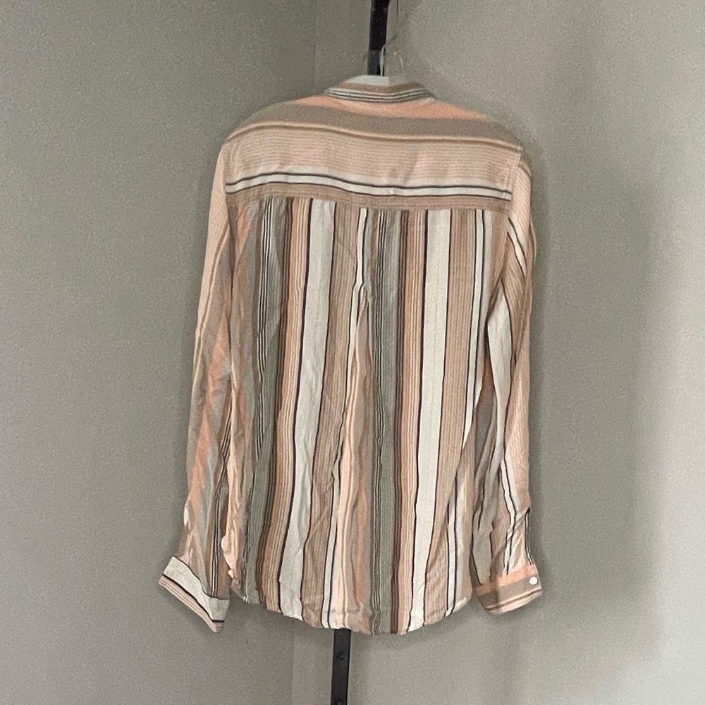 Long sleeve multi striped/colored button down shirt. - Picture 2 of 2